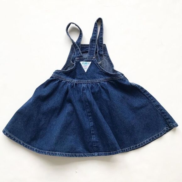 Vintage Oshkosh dark wash denim dress jumper 5T - Picture 5 of 6
